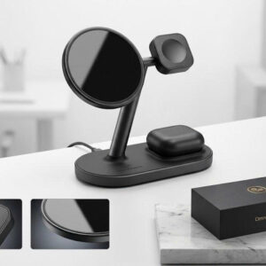 OmniDock là đế sạc nhanh không dây 3 trong 1 giúp tối ưu không gian làm việc và bàn đầu giường của bạn.